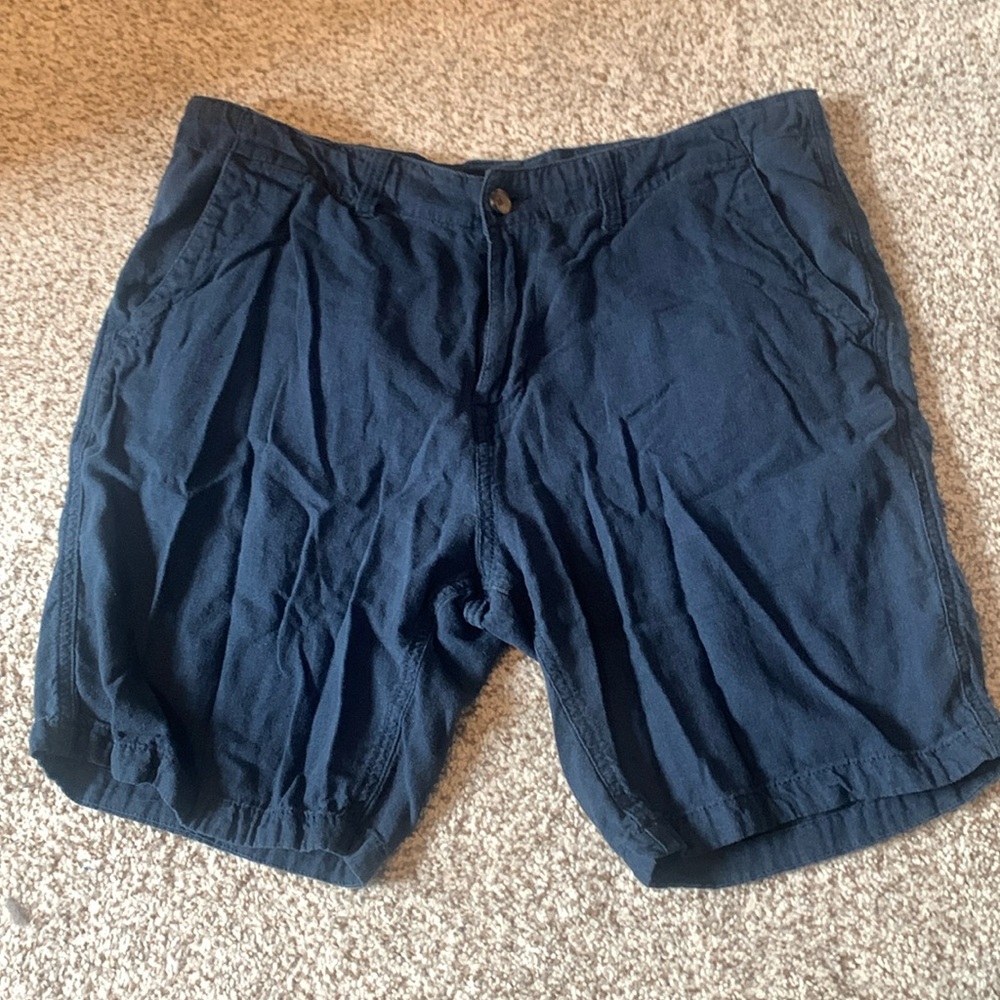 Lucky Brand linen blend blue shorts